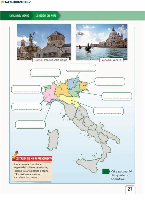 Scheda Nord Italia Worksheet Live Worksheets