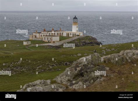 The Neist Point Lighthouse On The Isle Of Skye In Scotland Stock Photo