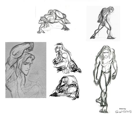 Tarzan Sketches by Glen Keane by EllentheApeGirl on DeviantArt