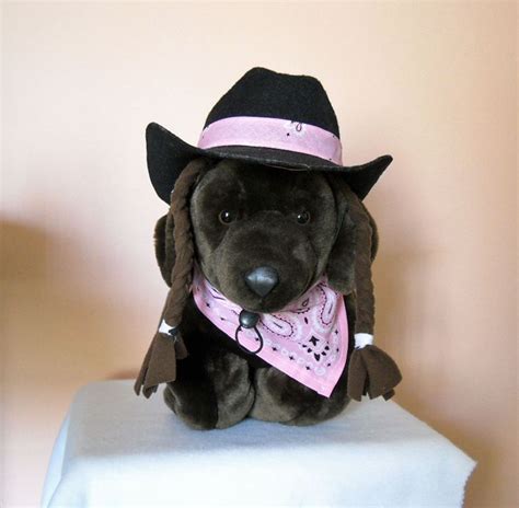 Pet Costume Cowgirl For Medium Size Dog Cowboy Hat With Braids Etsy