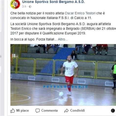 Testori nella nazionale italiana sordi In campo per la qualificazione ...