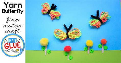 How To Make a Rainbow Yarn Butterfly Craft