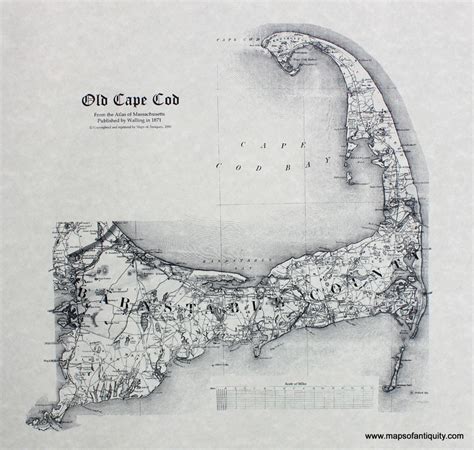 Old Cape Cod Reproduction Maps Of Antiquity Chatham Cape Cod