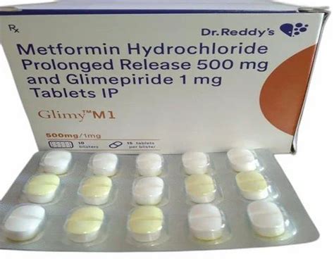 Metformin Hydrochloride Prolonged Release 500mg And Glimepiride 1mg