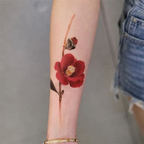 Chenjie Newtattoo On Instagram Camellia Flower Cheyenne