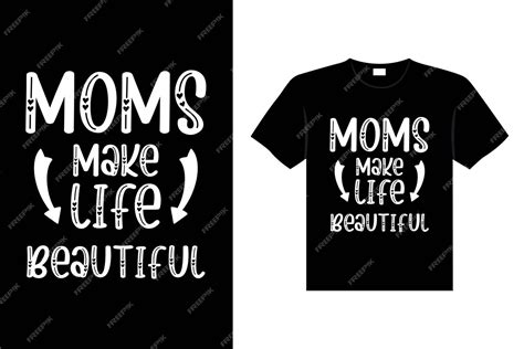 Premium Vector Mothers Day Lettering Quote Happy Mom Shirt Vector