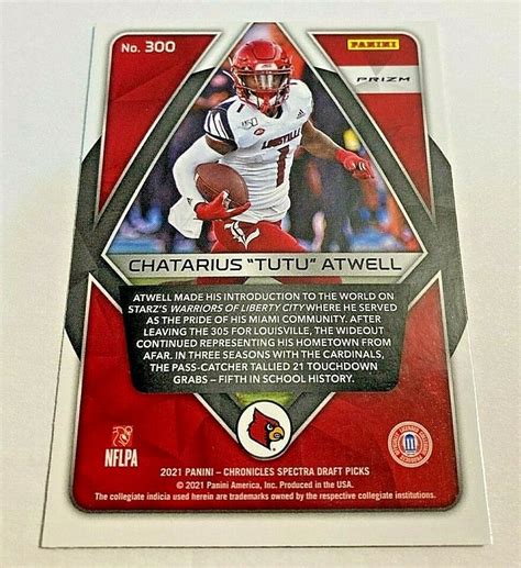 Panini Chronicles Draft Picks Chatarius Atwell Spectra Rc