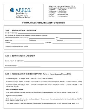 Fillable Online Formulaire De Renouvellement D Adh Sion Doc Fax Email