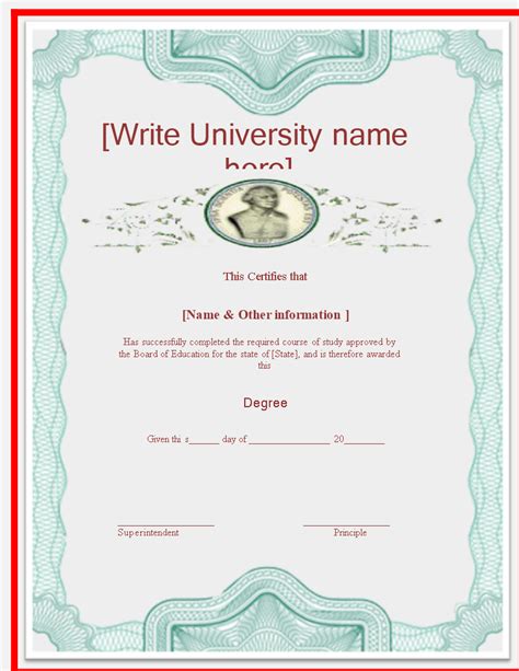 University Degree Certificate Template Templates At