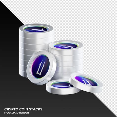 Premium PSD Illuvium Ilv Coin Stacks Cryptocurrency 3d Render