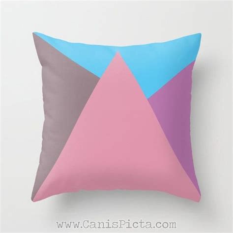 80s Colors Geometric Modern Throw Pillow 16x16 Decorative Cover Bright