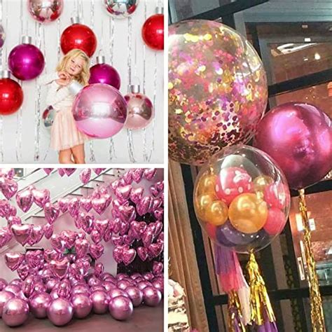 PartyWoo Pink Balloons, 6 pcs Pink Birthday Decorations, 22 inch Giant