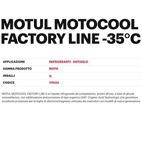 MOTUL MOTOCOOL FACTORY LINE ORGANIC PLUS LIQUIDO RADIATORE ANTI GELO