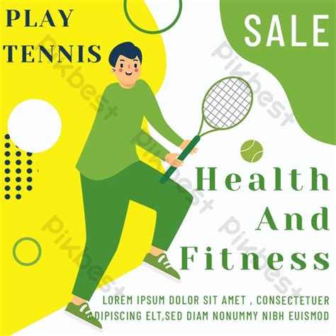 Badminton Fitness Cartoon Character Background Psd Free Download