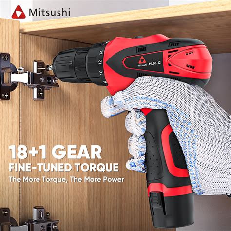 Mitsushi 12v Cordless Double Speed Li Ion Battery Drill With Case