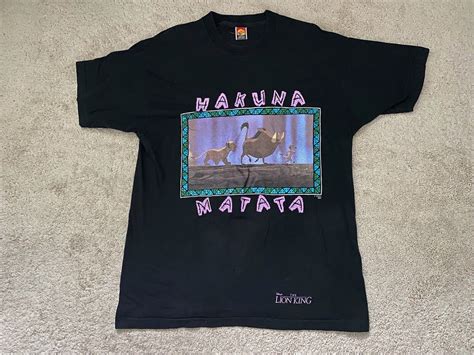 Vintage The Lion King Hakuna Matata Shirt Single Stit Gem