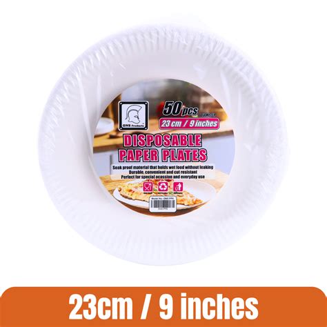 Ons Premium 50 Pcs Paper Plate 15cm18cm23cm Disposable Paper Plate