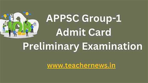 Appsc Group Admit Card Appsc Preliminary Examination On