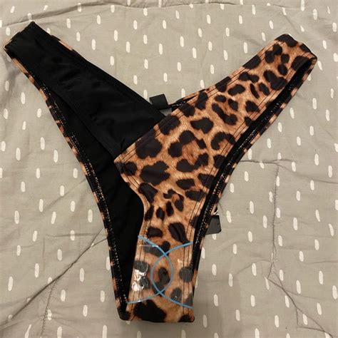 ASOS Swim South Beach Swim High Leg High Cut Cheeky Bikini Bottom