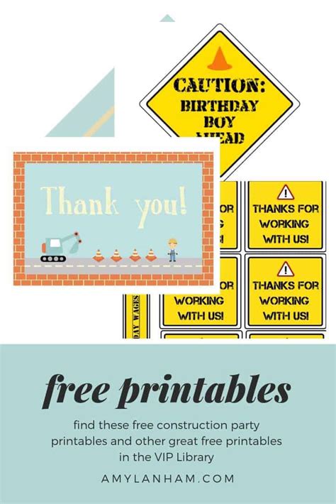 Free Construction Party Printables - Lanham Creations