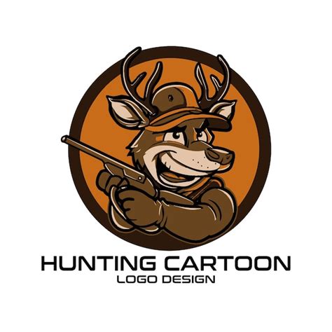 Premium Vector Hunting Cartoon Vector Logo Design