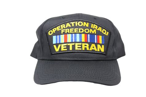 Operation Iraqi Freedom Veteran Patch Baseball Cap Black Stars