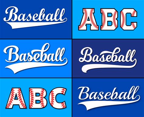 Baseball Fonts Bundle Baseball Font With Tails Baseball Script Baseball