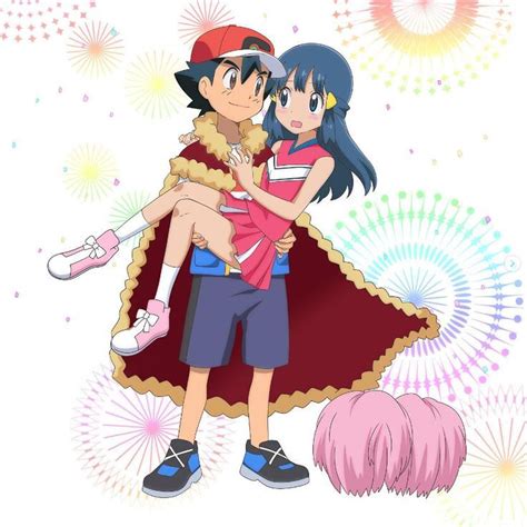 Ash And Dawn Piplup Pokemon Ships Ash Ketchum Dee Dee High Five