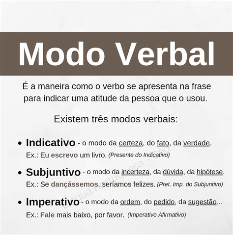 Modo Verbal