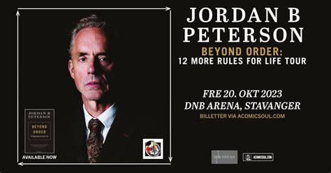 Dr Jordan B Peterson Beyond Order 12 More Rules For Life Tour