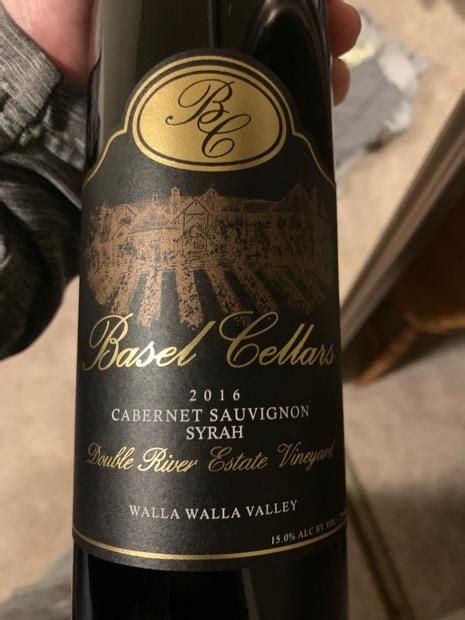 2016 Basel Cellars Cabernet Sauvignon Syrah Double River Vineyard USA