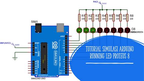 Tutorial Arduino Simulasi Running Led Proteus