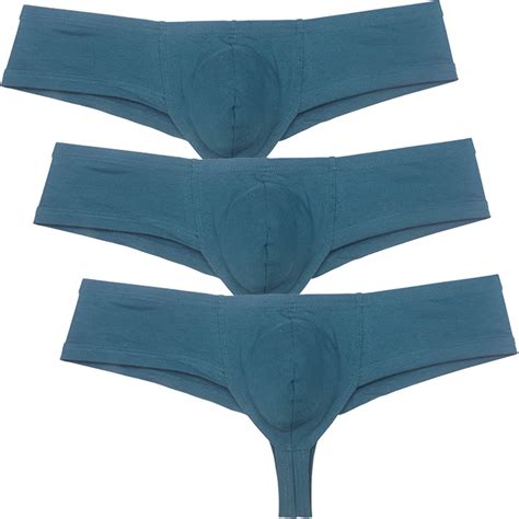 Botmois Men S Solid Hip Briefs Breathable Bikini Bottoms Thong Underwear Multi Color Tangas Soft