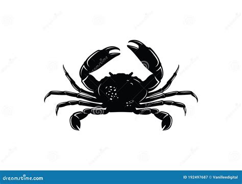 Crab Vector Illustration In Black And White Stock Vector Illustration