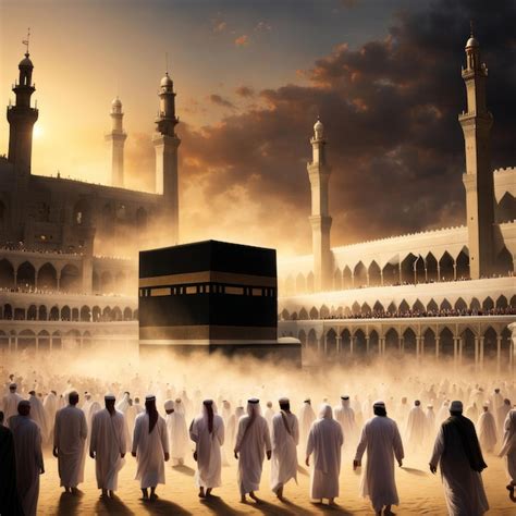 Mecca View Kaba View Premium Ai Generated Image