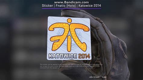 CS GO Fnatic Holo Katowice 2014 Sticker Custom Upgrade YouTube