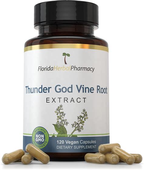 Florida Herbal Pharmacy Thunder God Vine Root Extract Capsules 10 1 120 Capsules