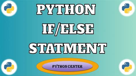 Python Ifelse Statement Python Center Python Programing Youtube