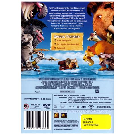 Ice Age 4 Continental Drift Dvd Big W