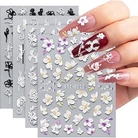 Blatt Nagelsticker Selbstklebend D Fr Hling Sommer Blumen Nagel