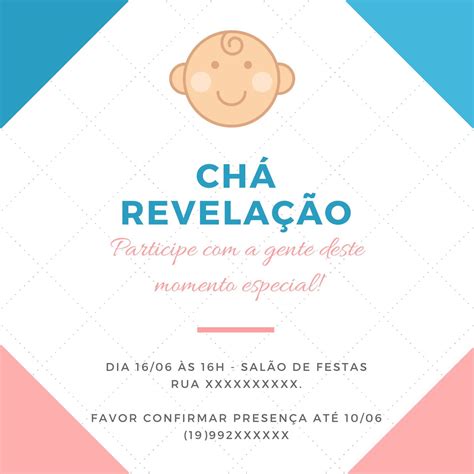 Convite Digital Chá Revelação Sexo Do Bebê Elo7