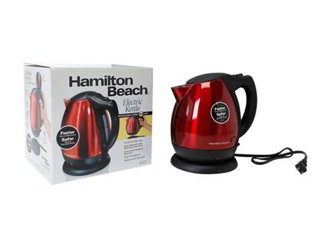 Hamilton Beach 40872 Red Stainless Steel 10 Cup Electric Kettle