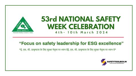 National Safety Week Celebration Idea