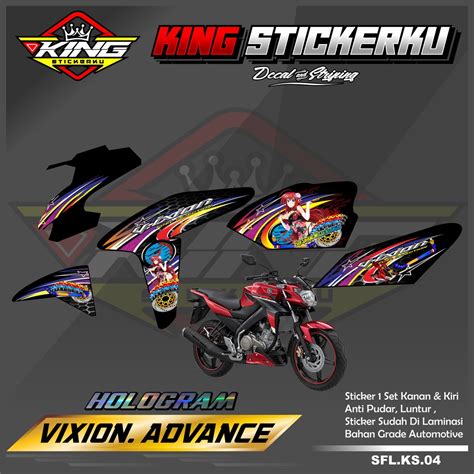 Jual Stiker Vixion Advance NVA Sticker Striping Standar Vixion