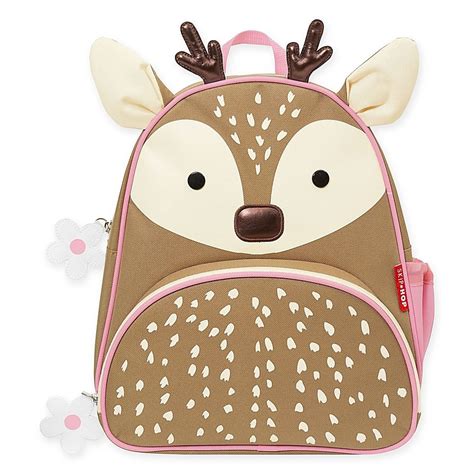 Skiphop Winter Zoo Deer Backpack In Pink Animal Backpacks