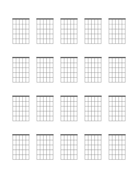 Blank Guitar Chord Chart Grid