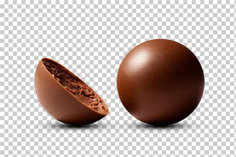 Bola De Chocolate Aislada Sobre Fondo Transparente Png Psd Archivo