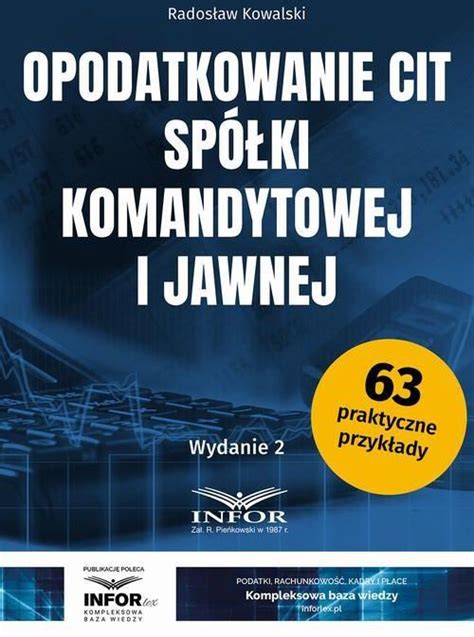 Opodatkowanie Cit Sp Ki Komandytowej I Jawnej Wyd Pdf Ceny I