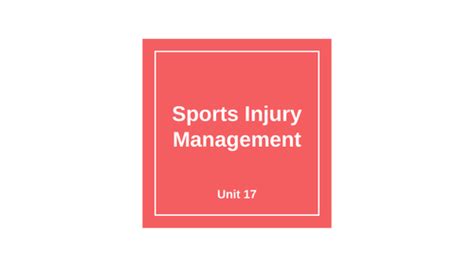 L3 Btec Sport Unit 17 Sports Injuries Teaching Resources