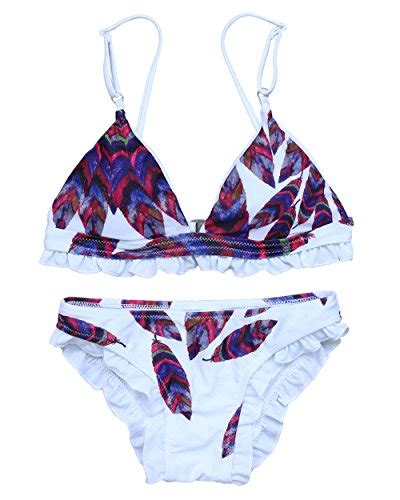 Buy Mooskini Womens Padded Two Piece Bikini Set Printed Leaf Swimsuit